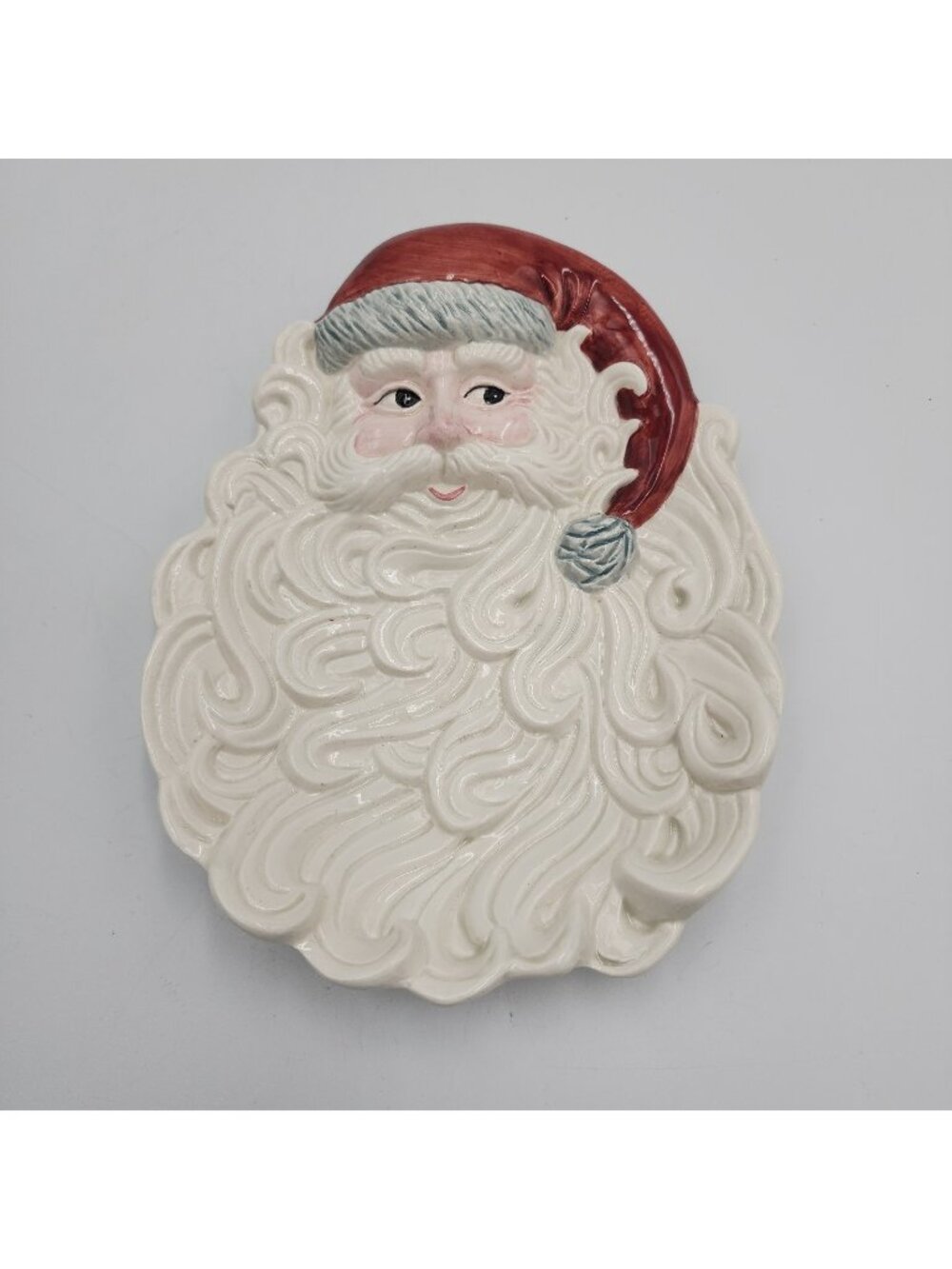 OCI 1990 Vintage Santa Claus Candy Trinket Dish Ceramic
